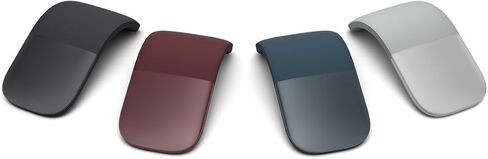 Microsoft Arc Mouse - Black. Sleek,Ergonomic design, Ultra slim and lightweight, Bluetooth Mouse for PC/Laptop,Desktop works with Windows/Mac computers in Saudi Arabia