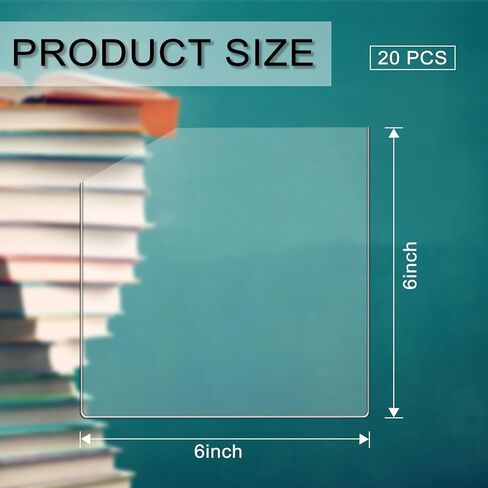 جيوب زاوية شفافة لاصقة، جيوب لاصقة مخططة مقاس 6 × 6 بوصة، جيب لاصق ذاتي اللصق لإضافة مساحة تخزين إضافية للمجلدات، المنزل، المكتب، المدرسة (12 قطعة) in Kuwait