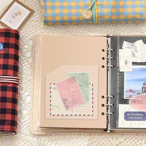 جيوب زاوية شفافة لاصقة، جيوب لاصقة مخططة مقاس 6 × 6 بوصة، جيب لاصق ذاتي اللصق لإضافة مساحة تخزين إضافية للمجلدات، المنزل، المكتب، المدرسة (12 قطعة) in Kuwait