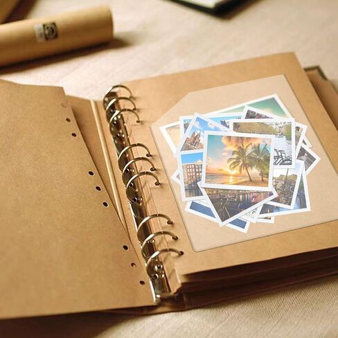 جيوب زاوية شفافة لاصقة، جيوب لاصقة مخططة مقاس 6 × 6 بوصة، جيب لاصق ذاتي اللصق لإضافة مساحة تخزين إضافية للمجلدات، المنزل، المكتب، المدرسة (12 قطعة) in Kuwait