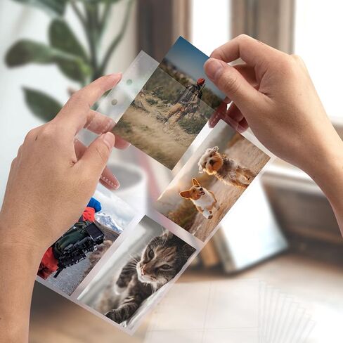 BVYA 10pcs A5 Binder Pockets 6 Holes Credit Cards Photoes Holders, Waterproof PVC Clear Folders Loose Leaf Bags in Saudi Arabia