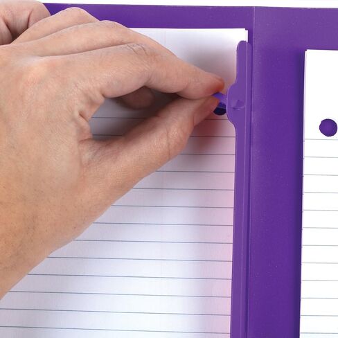 Five Star 2 Pocket Folders with Prong Fasteners, Folders with Pockets, Plastic, Teal, White, Purple, Lime, 4 Pack (38126) in Saudi Arabia