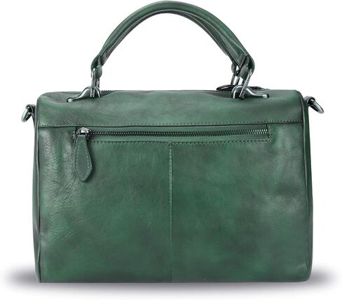 محفظة جلدية أصلية وحقيبة يد للنساء مصنوعة يدويًا من الجلد بمقبض علوي وحقيبة كتف وحزام in Kuwait