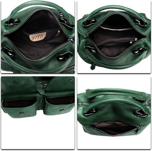 محفظة جلدية أصلية وحقيبة يد للنساء مصنوعة يدويًا من الجلد بمقبض علوي وحقيبة كتف وحزام in Kuwait