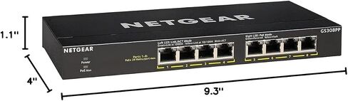 NETGEAR 5-Port Gigabit Ethernet Unmanaged PoE Switch (GS305P) - with 4 x PoE+ @ 63W, Desktop or Wall Mount in Saudi Arabia