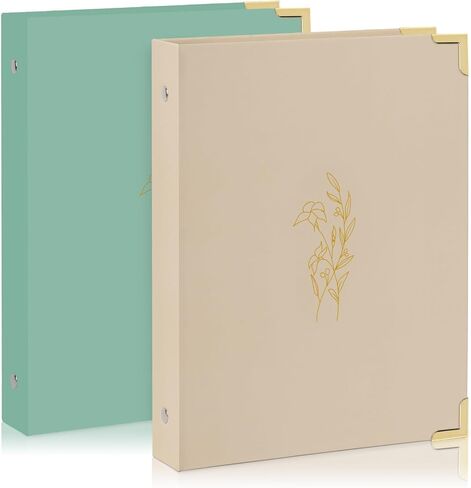 Koogel 2 Sets 6-Ring Binders, Refillable Binder 2 Colors 7"x9.3" Planner Binder for Journaling Collections with 70 Sheets Ruled Refill Paper in Saudi Arabia