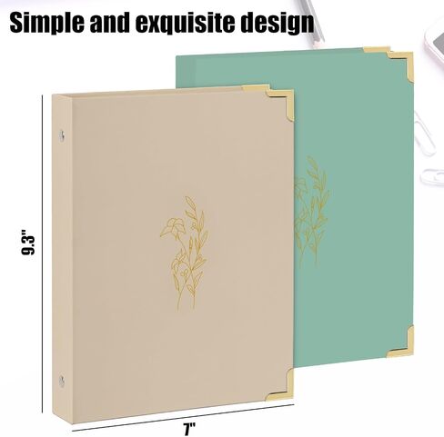 Koogel 2 Sets 6-Ring Binders, Refillable Binder 2 Colors 7"x9.3" Planner Binder for Journaling Collections with 70 Sheets Ruled Refill Paper in Saudi Arabia