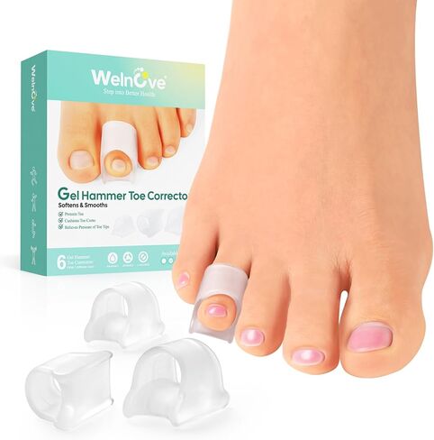Welnove Hammertoe Corrector - Toe Straightener to Curled Toes, Broken toe, Bunion Corrector for Women and Men, Small*3 Pairs in Saudi Arabia