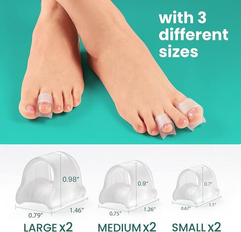 Welnove Hammertoe Corrector - Toe Straightener to Curled Toes, Broken toe, Bunion Corrector for Women and Men, Small*3 Pairs in Saudi Arabia