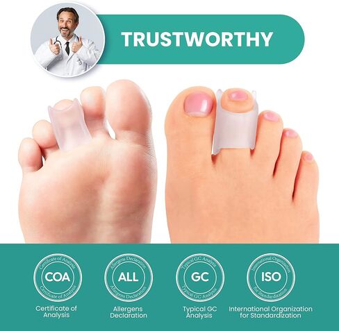 Welnove Hammertoe Corrector - Toe Straightener to Curled Toes, Broken toe, Bunion Corrector for Women and Men, Small*3 Pairs in Saudi Arabia