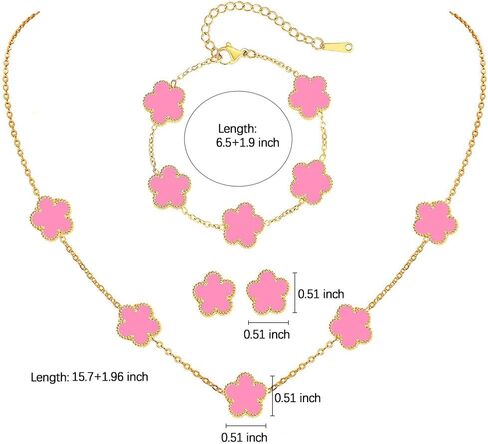 18K مطلية بالذهب خمس أوراق العشب سوار ربط الأساور أربع أوراق البرسيم سوار محظوظ أساور هدية عيد ميلاد سوار مجوهرات هدايا مجوهرات هدايا العصرية للنساء in Saudi Arabia