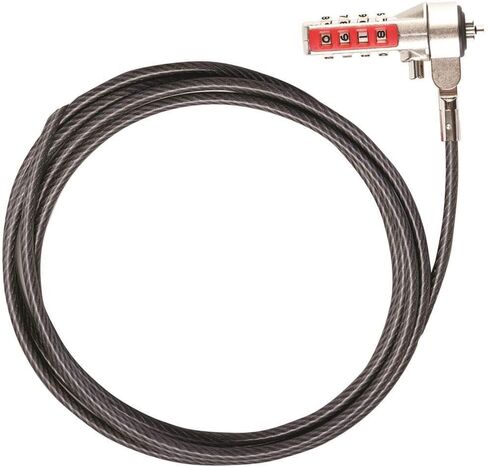 قفل كابل مزدوج قابل للتعديل من تارجس ديفكون تي لوك لأجهزة الكمبيوتر المحمول وأمان سطح المكتب One Size in Kuwait