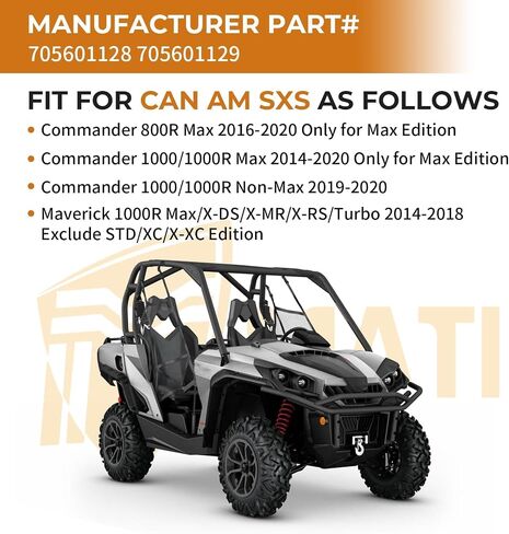M MATI Front Disc Brake Calipers Left & Right for Can Am Maverick 1000R Max X-DS X-MR X-RS Turbo 2014-2018 Commander Max-800 Max-1000 2014-2020 Commander 1000 2019-2020 705601128 705601129 in Saudi Arabia