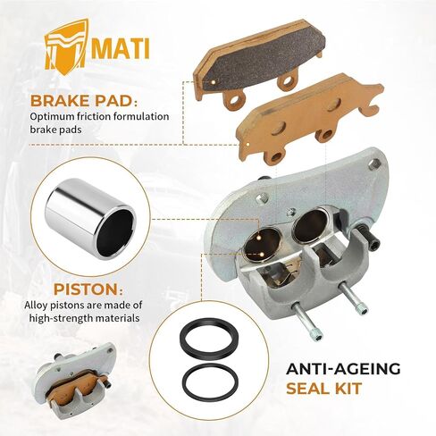 M MATI Front Disc Brake Calipers Left & Right for Can Am Maverick 1000R Max X-DS X-MR X-RS Turbo 2014-2018 Commander Max-800 Max-1000 2014-2020 Commander 1000 2019-2020 705601128 705601129 in Saudi Arabia