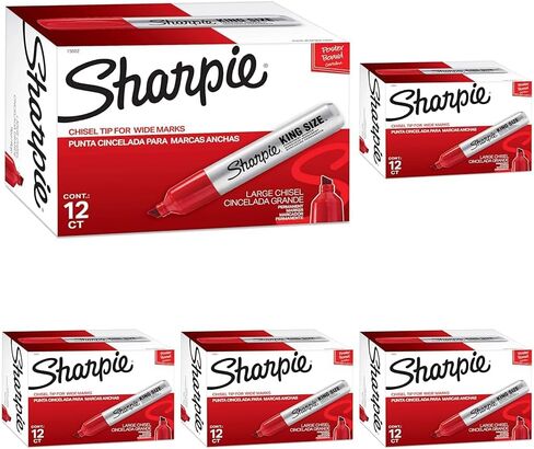 SHARPIE Box of 12 Pro King Size Chisel Tip Permanent Markers in Saudi Arabia