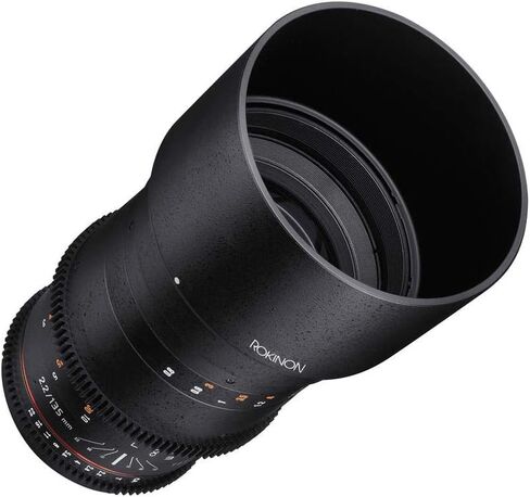 Rokinon Cine DS 135mm T2.2 ED UMC Telephoto Cine Lens for Canon EF Digital SLR Cameras Black | Cinema lens provides smooth manual focus and consistent optical performance for professional video production. in Kuwait