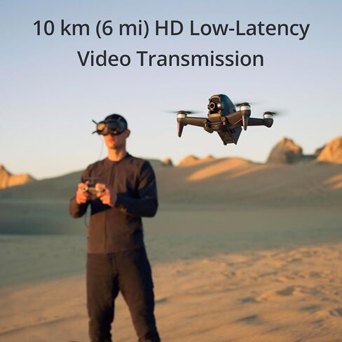 DJI FPV Combo (Goggles V2), First-Person View Drone with 4K Camera, S Flight Mode, Super-Wide 150° FOV, HD Low-Latency Transmission, FAA Remote ID Compliant in Saudi Arabia