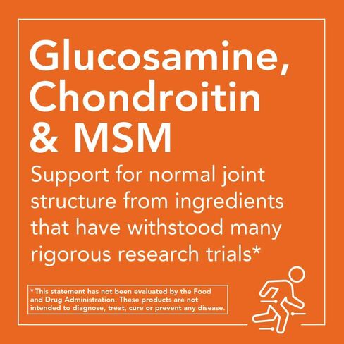 NOW Supplements, Glucosamine & Chondroitin with MSM, Joint Health, Mobility and Comfort*, 180 Veg Capsules in Saudi Arabia