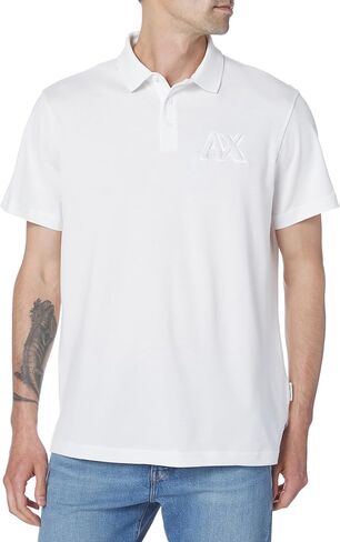 Armani Exchange Men's Regular Fit Shiney Logo Polo in Saudi Arabia