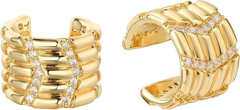 BENEIGE Women Gold Ear Cuff Earrings Non-Piercing Wrap Earrings 14K Gold Plated Ear Cuff Clips Huggie Ear Cuffs Set Everyday Jewelry for Women in Saudi Arabia