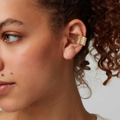 BENEIGE Women Gold Ear Cuff Earrings Non-Piercing Wrap Earrings 14K Gold Plated Ear Cuff Clips Huggie Ear Cuffs Set Everyday Jewelry for Women in Saudi Arabia