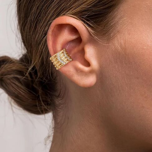 BENEIGE Women Gold Ear Cuff Earrings Non-Piercing Wrap Earrings 14K Gold Plated Ear Cuff Clips Huggie Ear Cuffs Set Everyday Jewelry for Women in Saudi Arabia