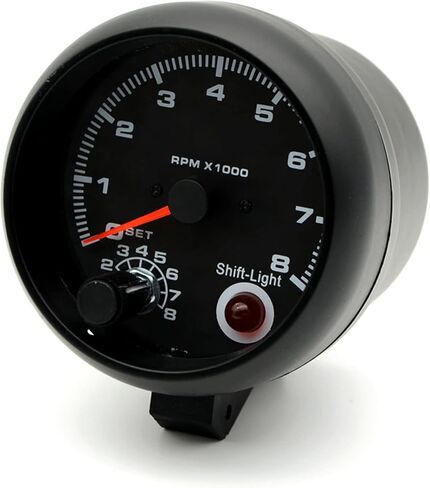 مقياس سرعة الدوران للسيارة فضي عالمي 3.75 بوصة أزرق Inter Shift Light 0-8000 دورة في الدقيقة مناسب لمركبات البنزين 12 3 4 5 6 7 8 أسطوانات أو دراجات نارية جديدة ذات 1-2 أسطوانة in Saudi Arabia