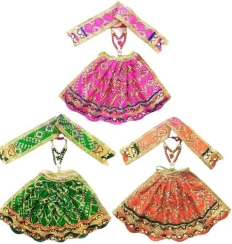 فستان MATA Rani، فستان Churni / patka وLehenga مع Mala Shringer لـ Goddess Durga/Lakshmi/Saraswati / Parvati (مقاس 2) (عبوة من 3)، SDDTTTG777 in Saudi Arabia