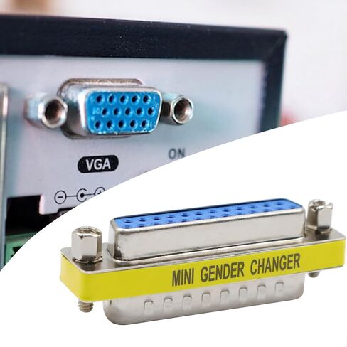 Antrader 25Pin VGA SVGA KVM Male to Female Mini Gender Changer Coupler 4Pcs | M/F DB25 Cable Converter Parallel DSUB Connector for PC in Kuwait