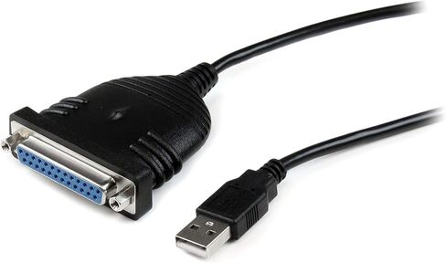 StarTech 6ft. (1.8m) USB to Parallel Port Adapter, IEEE-1284 (ICUSB1284) | Male/Male, USB to Centronics Cable in Kuwait