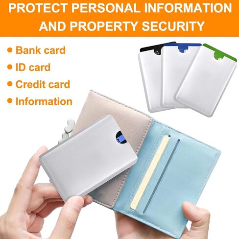 20Pcs RFID Blocking Sleeves, Colorful Anti-theft Aluminum Foil Credit Card Protector, Waterproof Anti-scanning Card Holders for Wallet for Women, Men in Saudi Arabia