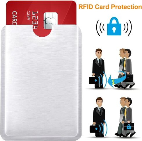20Pcs RFID Blocking Sleeves, Colorful Anti-theft Aluminum Foil Credit Card Protector, Waterproof Anti-scanning Card Holders for Wallet for Women, Men in Saudi Arabia