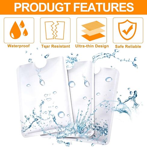 20Pcs RFID Blocking Sleeves, Colorful Anti-theft Aluminum Foil Credit Card Protector, Waterproof Anti-scanning Card Holders for Wallet for Women, Men in Saudi Arabia