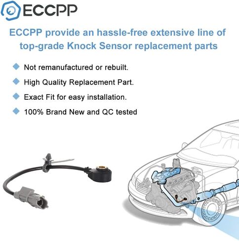 ECCPP Knock Detonation Sensor with Harness compatible with 2012 2013 2014 2015 for Kia Rio 2012-2014 for Hyundai Accent 392502B000 in Saudi Arabia