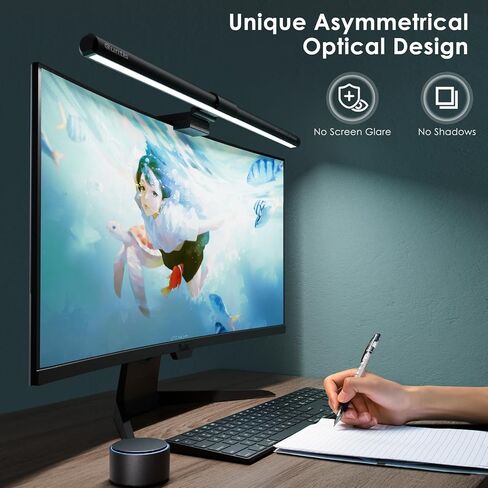 Quntis Computer Monitor Lamp, Screen Monitor Light Bar for Eye Caring, USB Reading LED Task Lamp with Auto-Dimming, Dimmable Light Bar, Touch Control, No Glare Space Saving Home Office Desk Lamps in Kuwait