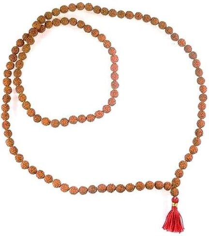 Certified Rudraksha Mala | 5 Face (Panchmukhi) Rudraksha Beads | Authentic Genuine Rosary | Japa Mala | Ornament Necklace | Prayer Beads -108+1 |Meditation Beads (1pc Mala) in Saudi Arabia