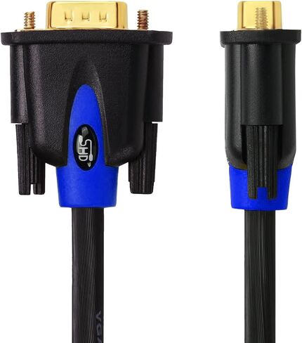 كابل SHD VGA، كابل شاشة VGA إلى VGA HD15 لجهاز الكمبيوتر المحمول وجهاز العرض التلفزيوني - 3 أقدام in Kuwait
