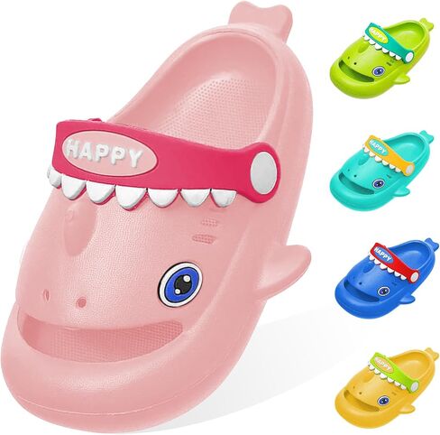TWYNT Kids Sandals - Comfort Clogs Shoes for Children - Cute & Lightweight Outdoor Slides with Backstrap - Perfect Summer Pool & Beach Outdoor Slippers, Blue in Saudi Arabia
