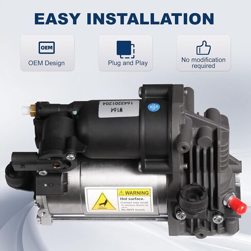 Air Suspension Compressor Pump 1643201204 Compatible with 2007-2012 Mercedes Benz GL450 GL550 ML320 ML350 ML450 ML500 ML550 ML63 AMG in Saudi Arabia