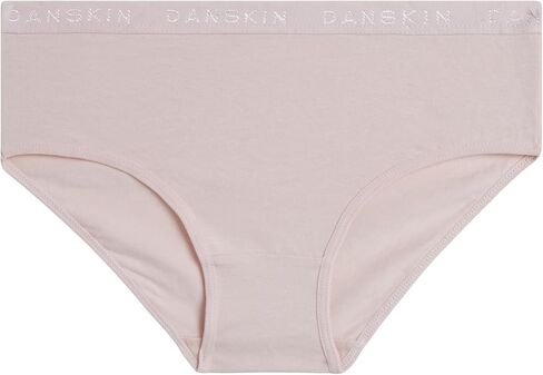 سراويل داخلية هيبستر للفتيات من Danskin - عبوة من 5 سراويل داخلية قطنية ناعمة قابلة للتمدد - ملابس داخلية بدون خياطة بدون علامات للفتيات (4-12) in Kuwait