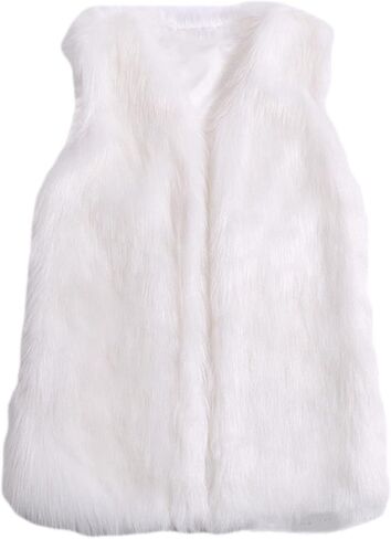 Men's Autumn Winter Sleeveless Faux Fur Vest Coat Faux Fox Fur Jacket Outwear in Saudi Arabia