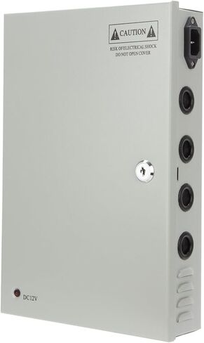 18 Channel Port 12V DC 20 Amp Amper with Glass Tube Fuse Distributed Power Supply Box for CCTV DVR Security System and Camera or Cameras in Kuwait