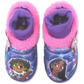 Disney Encanto Toddler Girls' Sock-Top Slipper Shoes (Large 9-10)