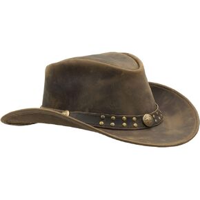 Walker and Hawkes - Leather Cowhide Outback Brisbane Two Tone Hat