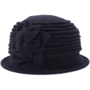 Lawliet Womens 1920s Look 100% Wool Beret Beanie Cloche Bucket Winter Hat A543