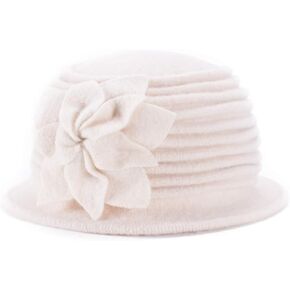 Lawliet Womens 1920s Look 100% Wool Beret Beanie Cloche Bucket Winter Hat A543
