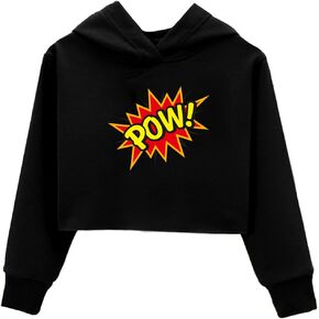 Kids Crop Tops Girls Hoodies Cute letters Long Sleeve Fashion Sweatshirts