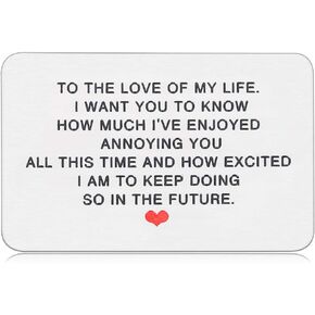 Anniversary Cards for Husband Couples Gifts for Wife Girlfriend Boyfriend Birthday Gifts Fiancee Fiance Gifts for Him Her Mini Love Note Wedding Gifts for Bride and Groom Valentines Day Gifts