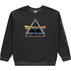 سويت شيرت رجالي من Pink Floyd للحفلات الموسيقية Dark Side of the Moon - سويت شيرت كلاسيكي بياقة دائرية مع تطريز in Kuwait