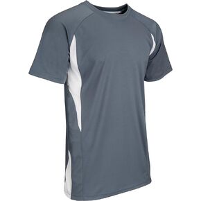 Champro Men's Standard Top Spin Lightweight Baseball Jersey, Graphite,White, Adult X-Large